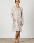 Lara | Camicia da Notte - Rosa Pastello Camouflage