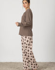 Marcella | Pigiama Lungo - Tortora Pois