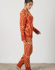 Alessa | Pigiama Lungo - Arancione Fantasia