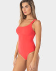 Jade | Costume Intero Monospalla - Corallo - donna - Raggianti