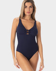 Esmeralda | Costume Intero con Coppe - Blu Mare - donna - Raggianti