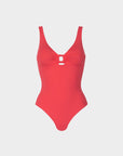 Esmeralda | Costume Intero con Coppe - Corallo - donna - Raggianti