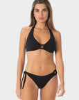 Lily | Bikini Bottom With One Side Knot And Accessory
