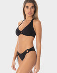 Lily | Bikini Bottom With One Side Knot And Accessory