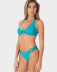 Lily | Slip Bikini con Laccio Laterale - Turchese - donna - Raggianti