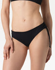 Aurora | Slip Classico Binario Con Treccia - Nero - donna - Raggianti