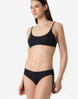 Aurora | Slip Classico Binario Con Treccia - Nero - donna - Raggianti