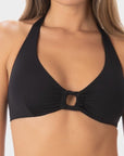 Daniela | Top Bikini Triangolo all'Americana - Nero - donna - Raggianti