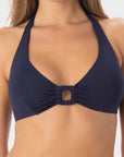 Daniela | Top Bikini Triangolo all'Americana - Blu Mare - donna - Raggianti