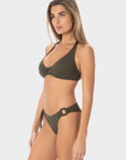 Lily | Bikini Bottom With One Side Knot And Accessory