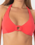 Daniela | Top Bikini Triangolo all'Americana - Corallo - donna - Raggianti