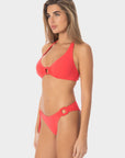 Daniela | Top Bikini Triangolo all'Americana - Corallo - donna - Raggianti