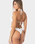 Viviana | Slip Bikini Brasiliana con Laccetti - Bianco - donna - Raggianti