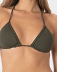 Mia | Top Bikini Triangolo Regolabile - Militare - donna - Raggianti