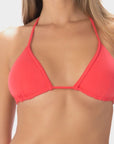 Mia | Top Bikini Triangolo Regolabile - Corallo - donna - Raggianti