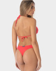 Mia | Top Bikini Triangolo Regolabile - Corallo - donna - Raggianti