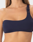 Ava | Top Bikini Bralette Monospalla - Blu Mare - donna - Raggianti
