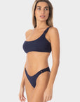 Ava | Top Bikini Bralette Monospalla - Blu Mare - donna - Raggianti