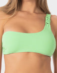 Ava | Top Bikini Bralette Monospalla - Verde - donna - Raggianti
