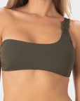 Ava | Top Bikini Bralette Monospalla - Militare - donna - Raggianti