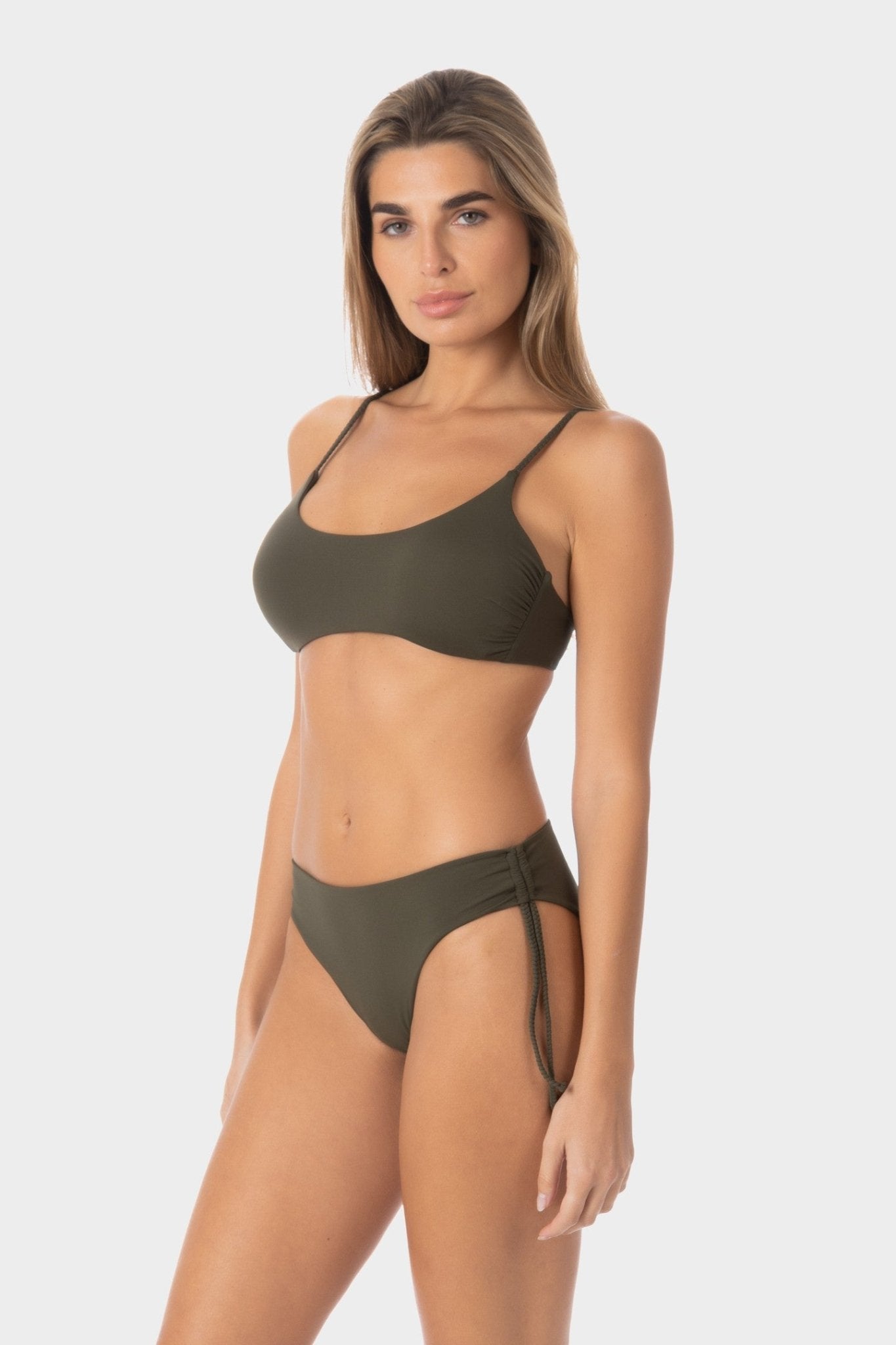 Aurora | Slip Bikini con Laccetti - Militare - donna - Raggianti
