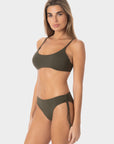 Aurora | Regular Tie Side Bikini Bottom With Braids