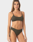 Julia | Top Bikini Bralette con Coppe - Militare - donna - Raggianti