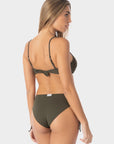 Aurora | Regular Tie Side Bikini Bottom With Braids