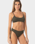 Aurora | Regular Tie Side Bikini Bottom With Braids