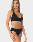 Noemi | Top Bikini Triangolo Fisso - Nero - donna - Raggianti