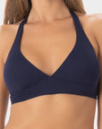 Noemi | Top Bikini Triangolo Fisso - Blu Mare - donna - Raggianti