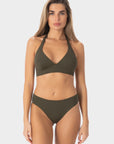 Noemi | Top Bikini Triangolo Fisso - Militare - donna - Raggianti