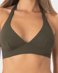 Noemi | Top Bikini Triangolo Fisso - Militare - donna - Raggianti