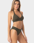 Noemi | Top Bikini Triangolo Fisso - Militare - donna - Raggianti