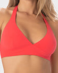 Noemi | Top Bikini Triangolo Fisso - Corallo - donna - Raggianti