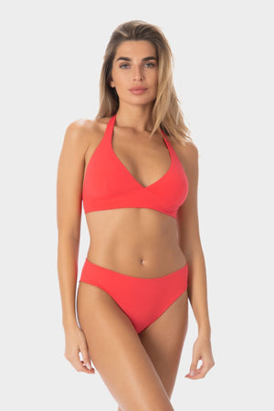 Noemi | Top Bikini Triangolo Fisso - Corallo - donna - Raggianti