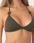 Diana | Top Bikini Triangolo all'Americana - Militare - donna - Raggianti