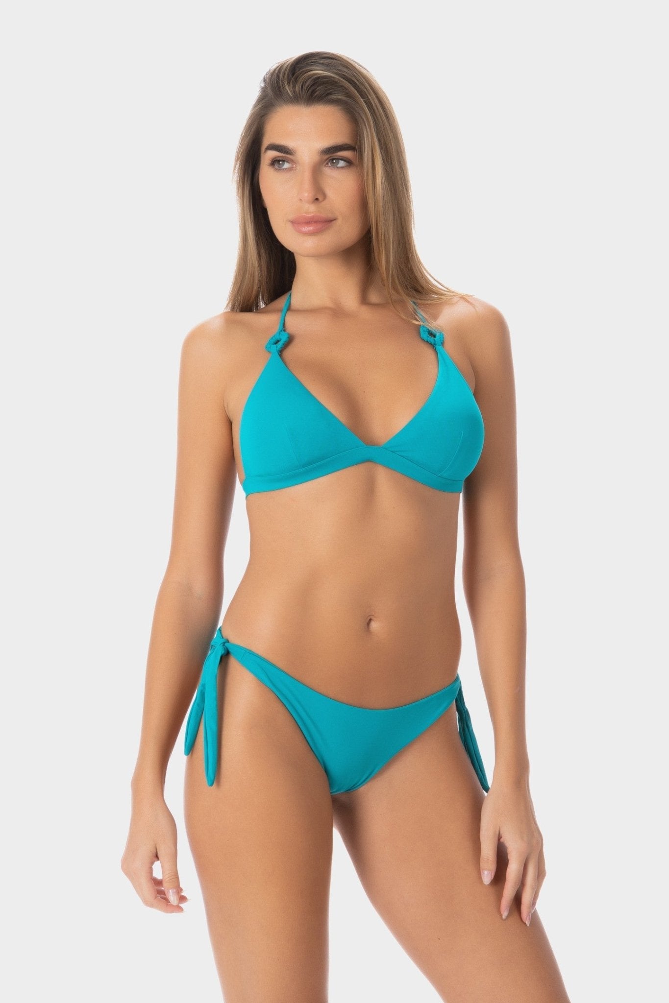 Giorgia | Slip Bikini con Laccetti - Turchese - donna - Raggianti