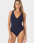 Luna | Costume Intero Longline Reversibile - Blu/Turchese - donna - Raggianti