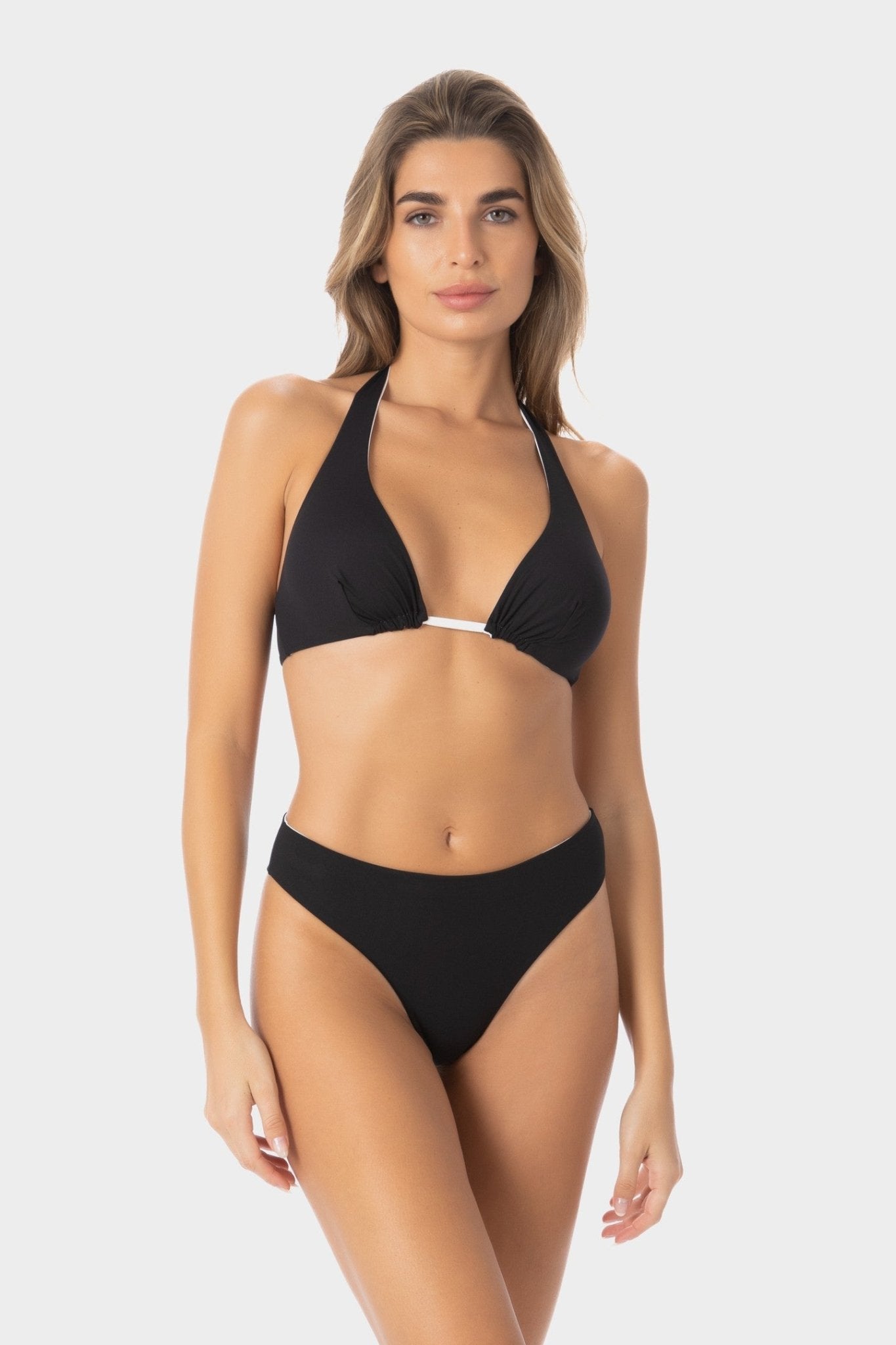 Allegra | Slip Bikini Brasiliana Reversibile - Nero/Bianco - donna - Raggianti