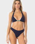 Allegra | Slip Bikini Brasiliana Reversibile - Blu/Turchese - donna - Raggianti
