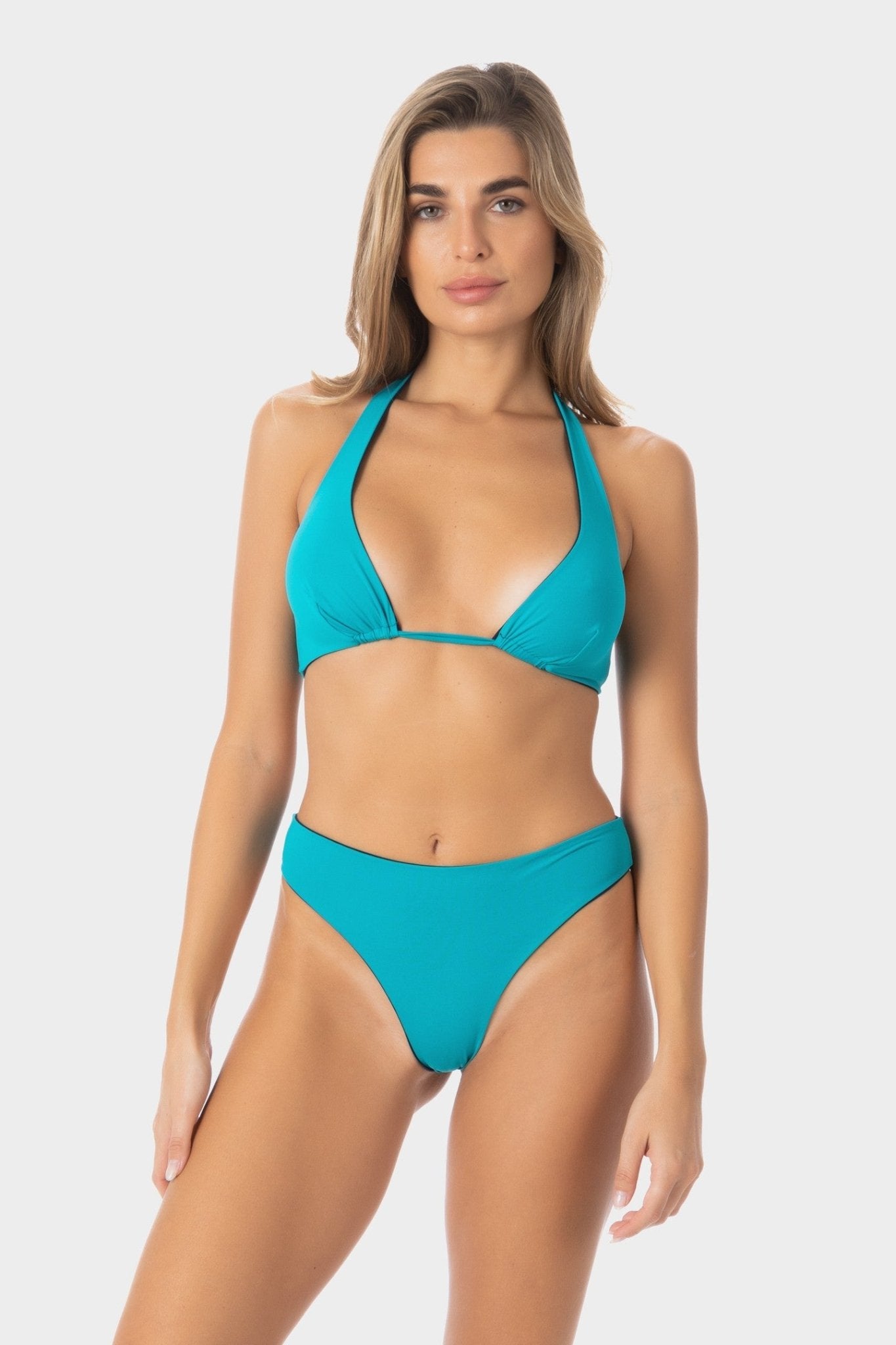 Allegra | Slip Bikini Brasiliana Reversibile - Blu/Turchese - donna - Raggianti