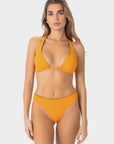 Allegra | Slip Bikini Brasiliana Reversi - Grigio/Arancio - donna - Raggianti