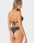 Allegra | Slip Bikini Brasiliana Reversi - Grigio/Arancio - donna - Raggianti