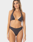 Allegra | Slip Bikini Brasiliana Reversi - Grigio/Arancio - donna - Raggianti