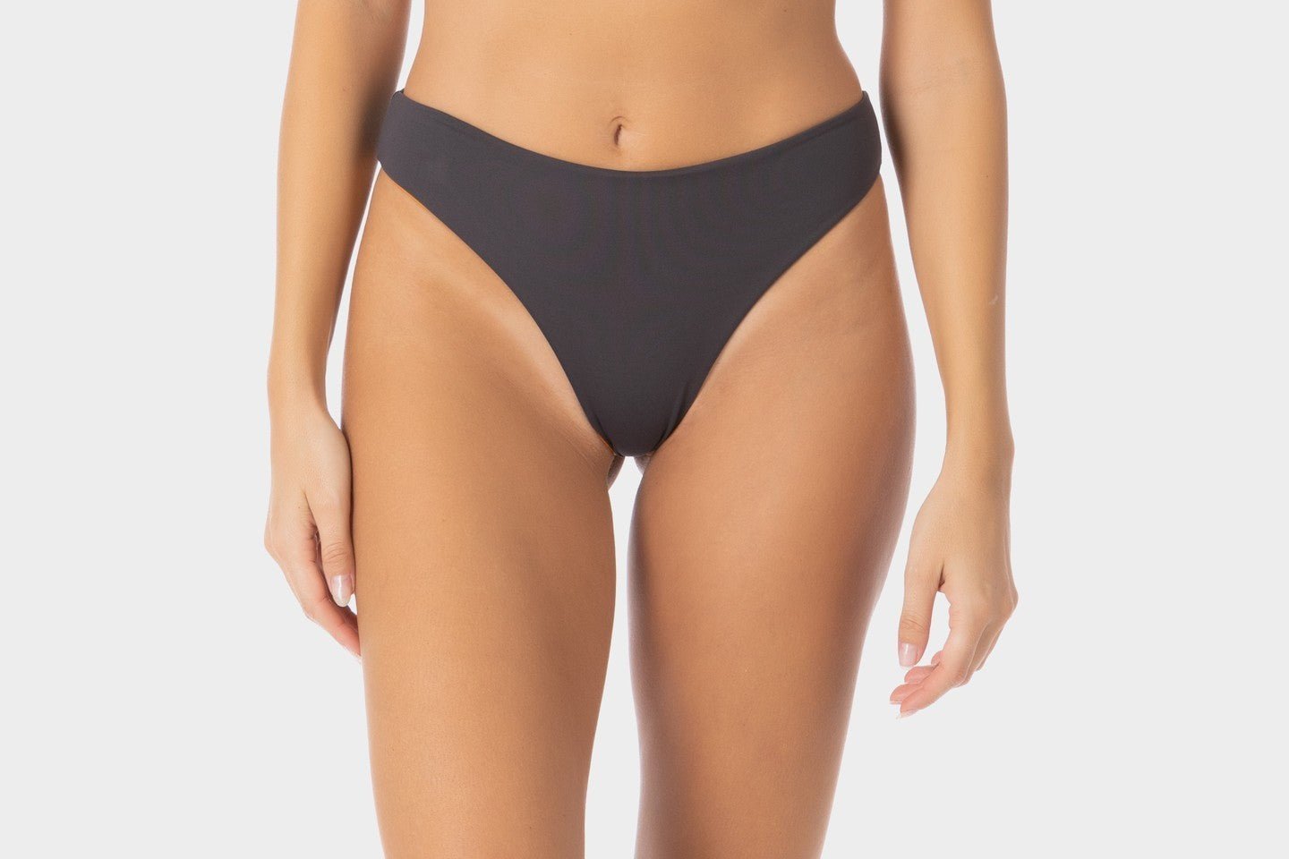 Allegra | Slip Bikini Brasiliana Reversi - Grigio/Arancio - donna - Raggianti