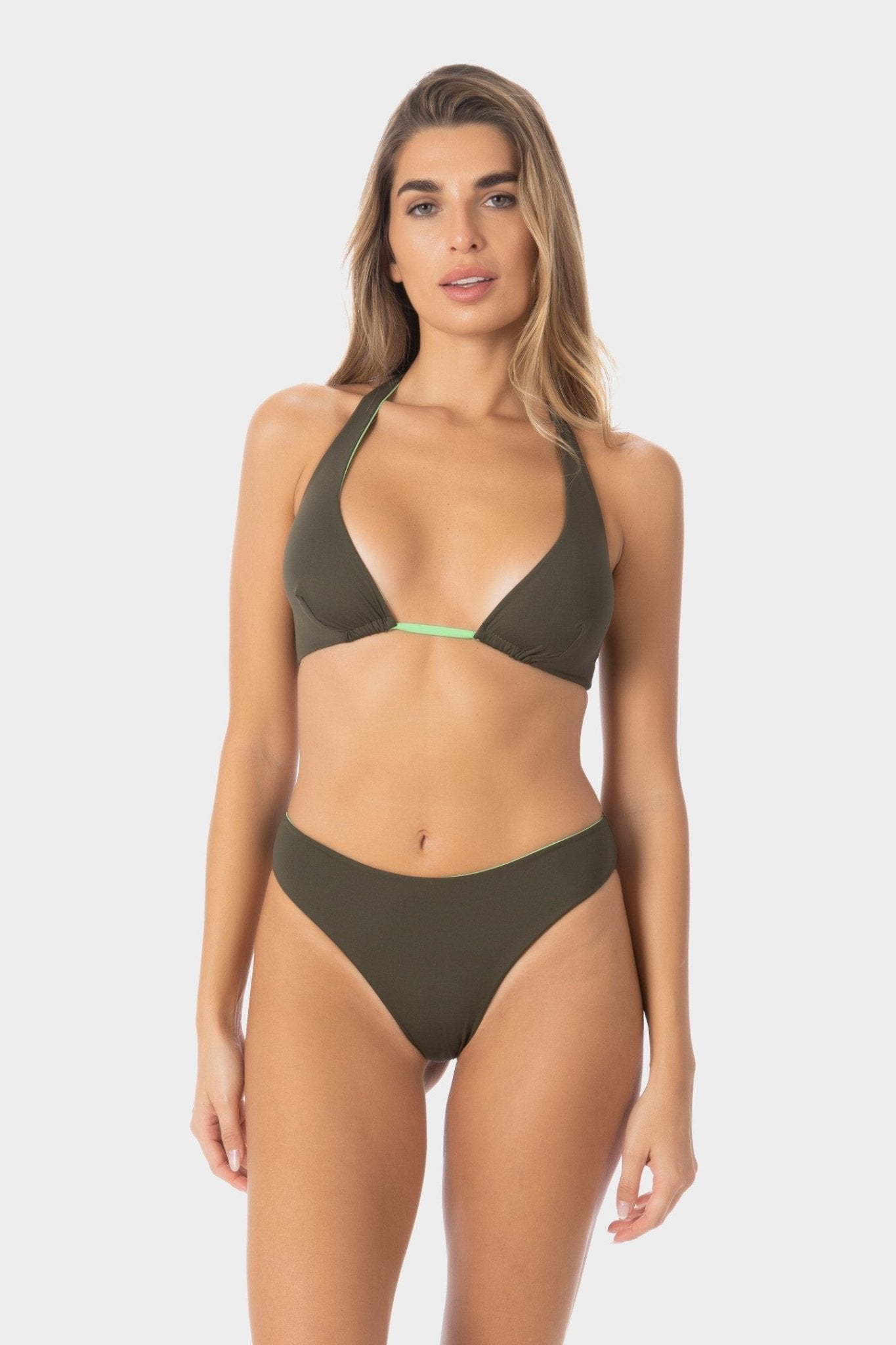 Allegra | Slip Bikini Brasiliana Reversibile - Militare/Yoda - donna - Raggianti