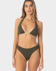 Allegra | Slip Bikini Brasiliana Reversibile - Militare/Yoda - donna - Raggianti