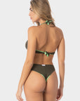 Allegra | Slip Bikini Brasiliana Reversibile - Militare/Yoda - donna - Raggianti