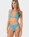 Allegra | Slip Bikini Brasiliana Reversibile - Ruggine/Blu - donna - Raggianti